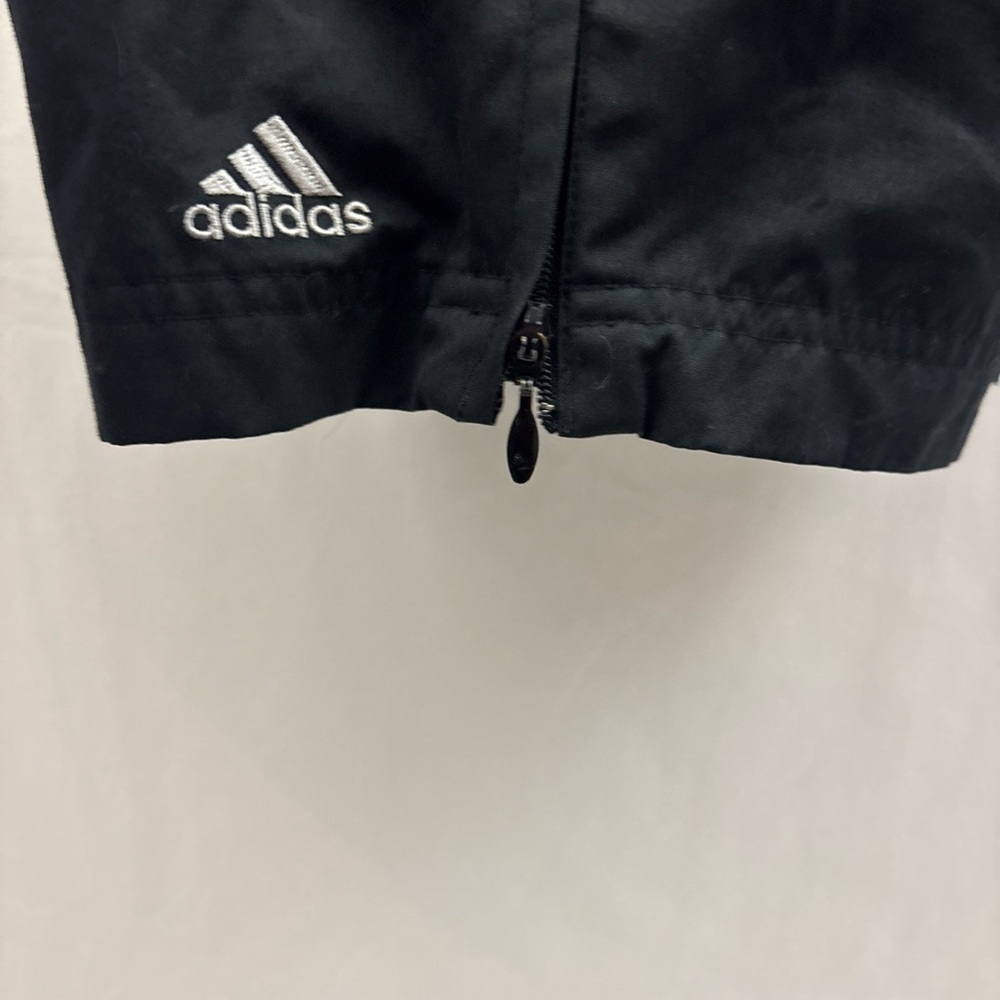 Vintage Adidas Pants Mens XL Black Windbreaker Joggers Ankle Zip Y2K Track - Picture 8 of 12